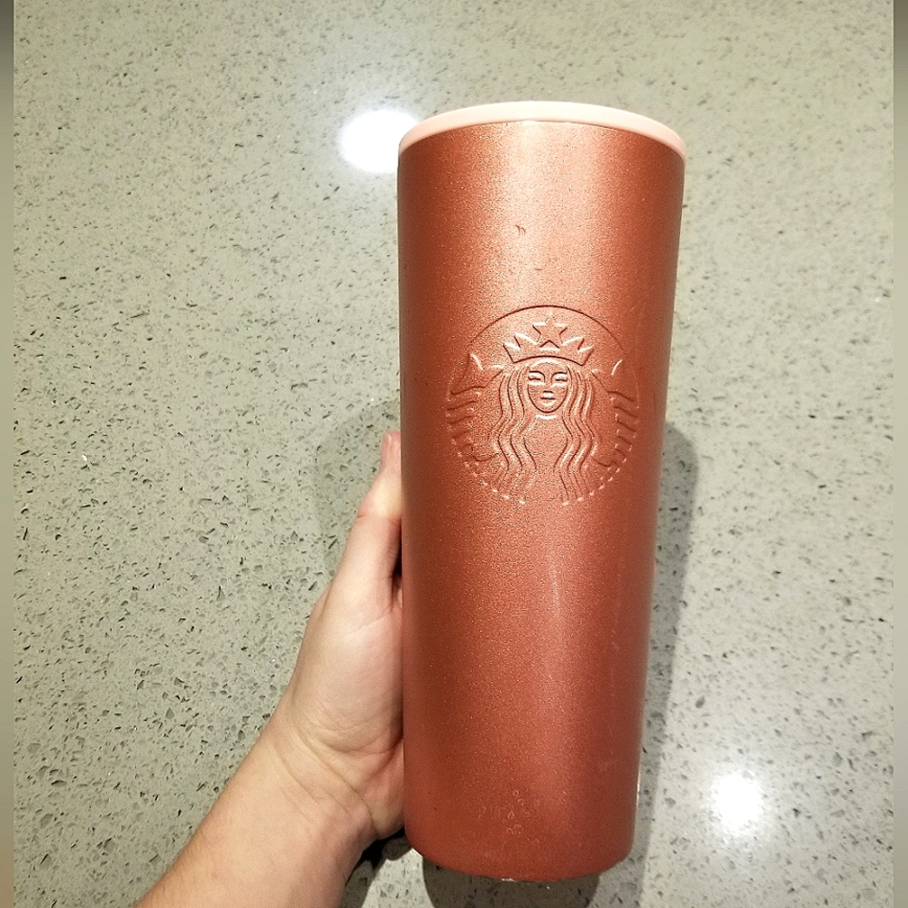 Venti  Rose Gold Cold Drink Tumbler